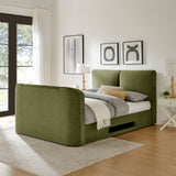 Koble Cordy Smart TV Bed Double Turtle Green from Roseland Furniture