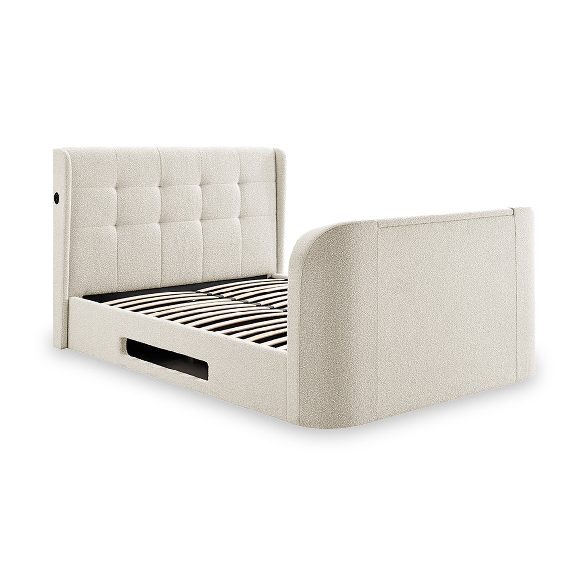 Koble Wafer Upholstered TV Bed Double from Roseland Furniture