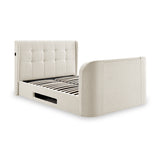 Koble Wafer Upholstered TV Bed Double from Roseland Furniture