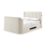 Koble Wafer Upholstered TV Bed Double from Roseland Furniture