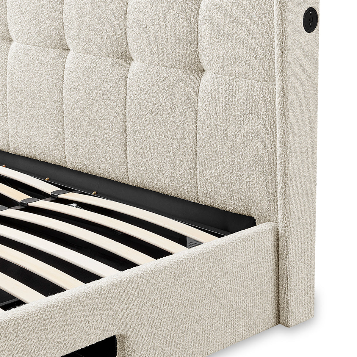 Koble Wafer Upholstered TV Bed Double from Roseland Furniture