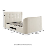 Koble Wafer Upholstered TV Bed Double from Roseland Furniture