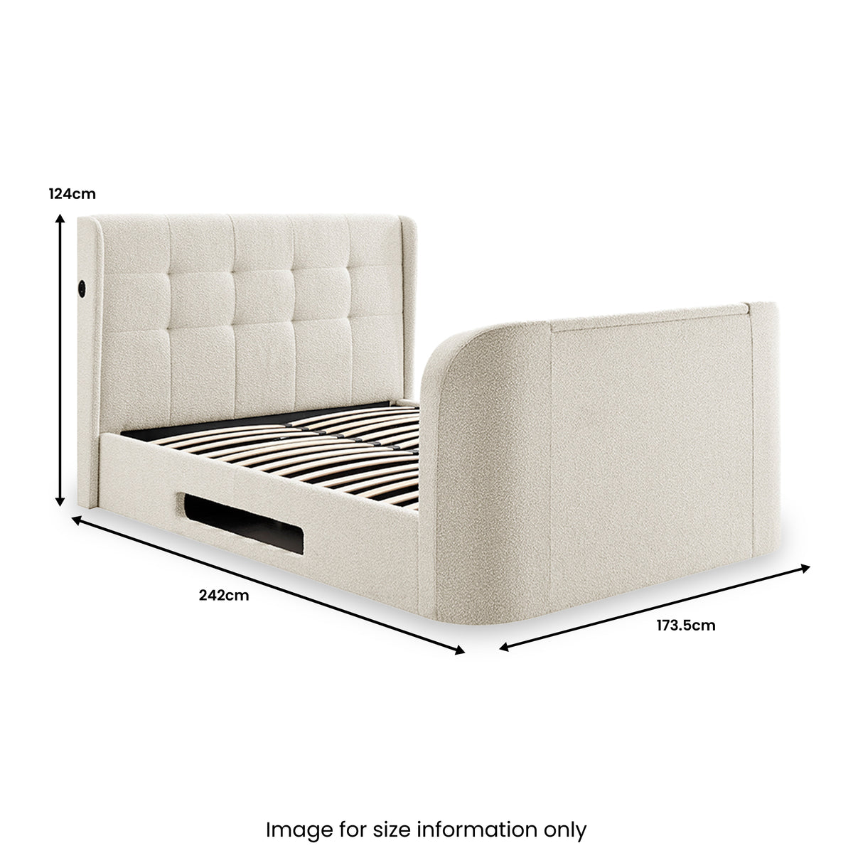 Koble Wafer Upholstered TV Bed King from Roseland Furniture