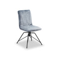 Calmore Grey Velvet Dining Chair from Roseland Furniture