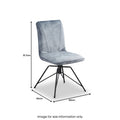 Calmore Grey Velvet Dining Chair dimensions