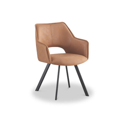 Harley Tan Faux Suede Dining Chair