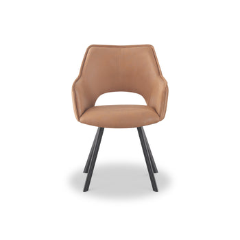 Harley Tan Faux Suede Dining Chair