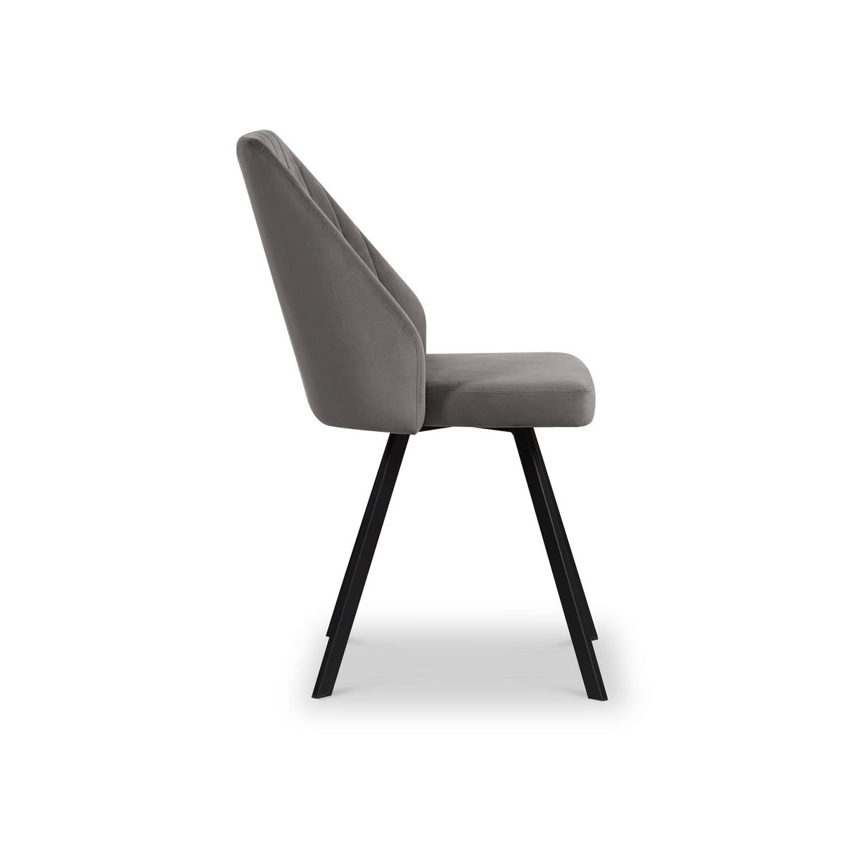Callington Grey Velvet Dining Chair from Roseland Furniture