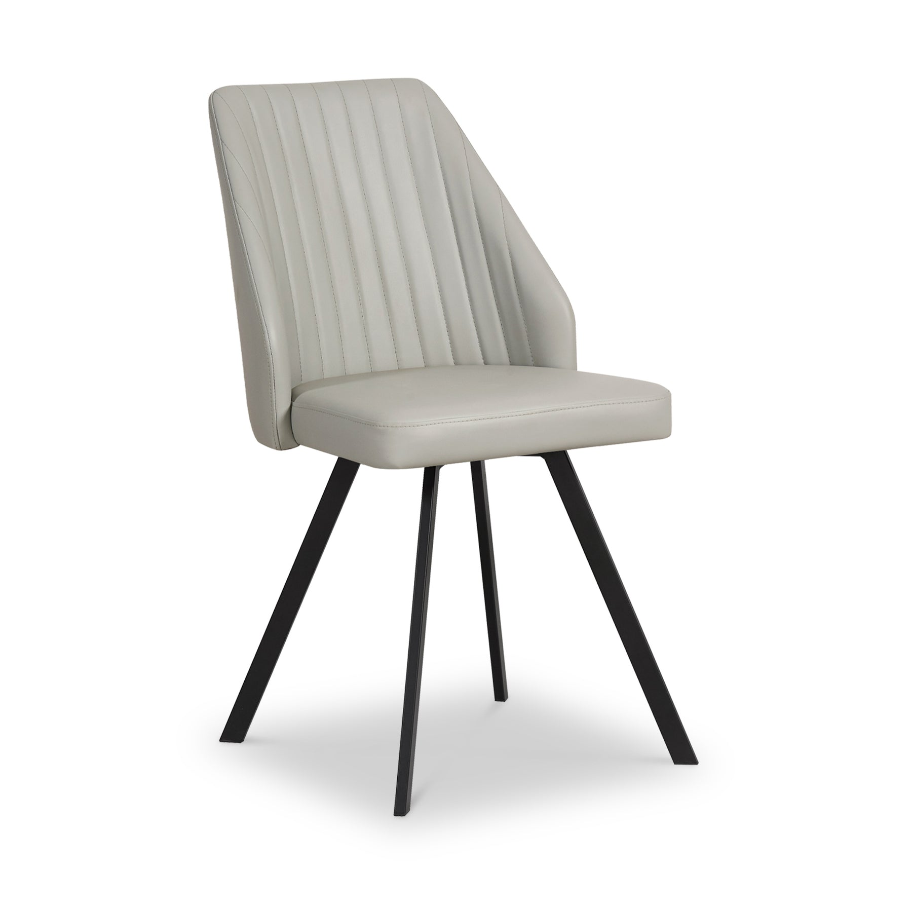 Callington Light Grey Faux Leather Dining Chair from Roseland Furniture