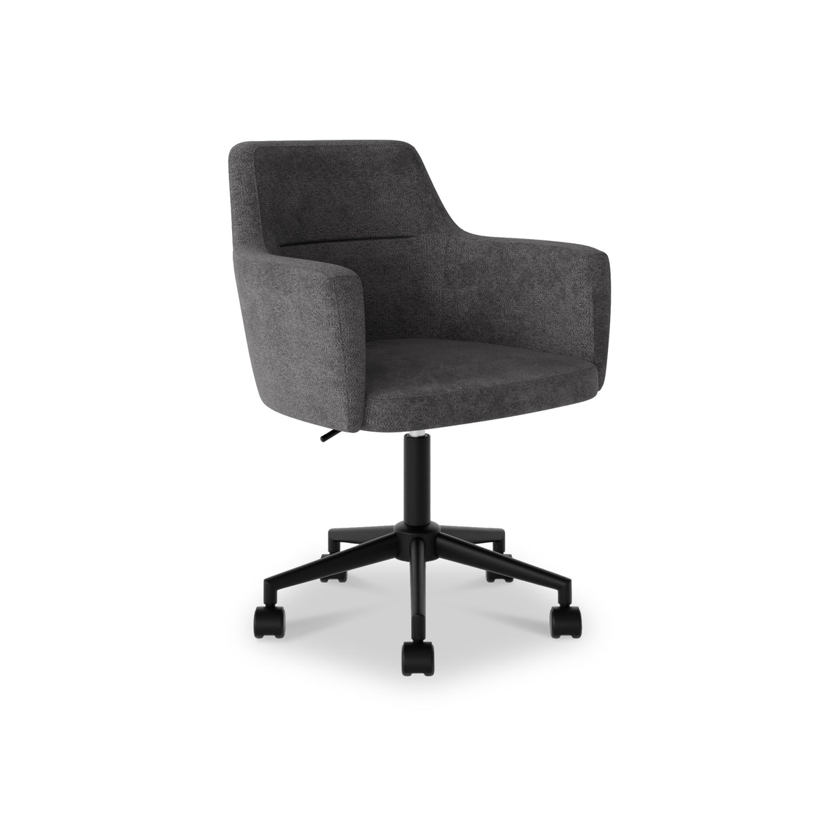 Elsa Dark Grey Height Adjustable Swivel Office Chair from Roseland Furniture