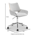 Koble Tove Upholstered Swivel Office Chair dimensions