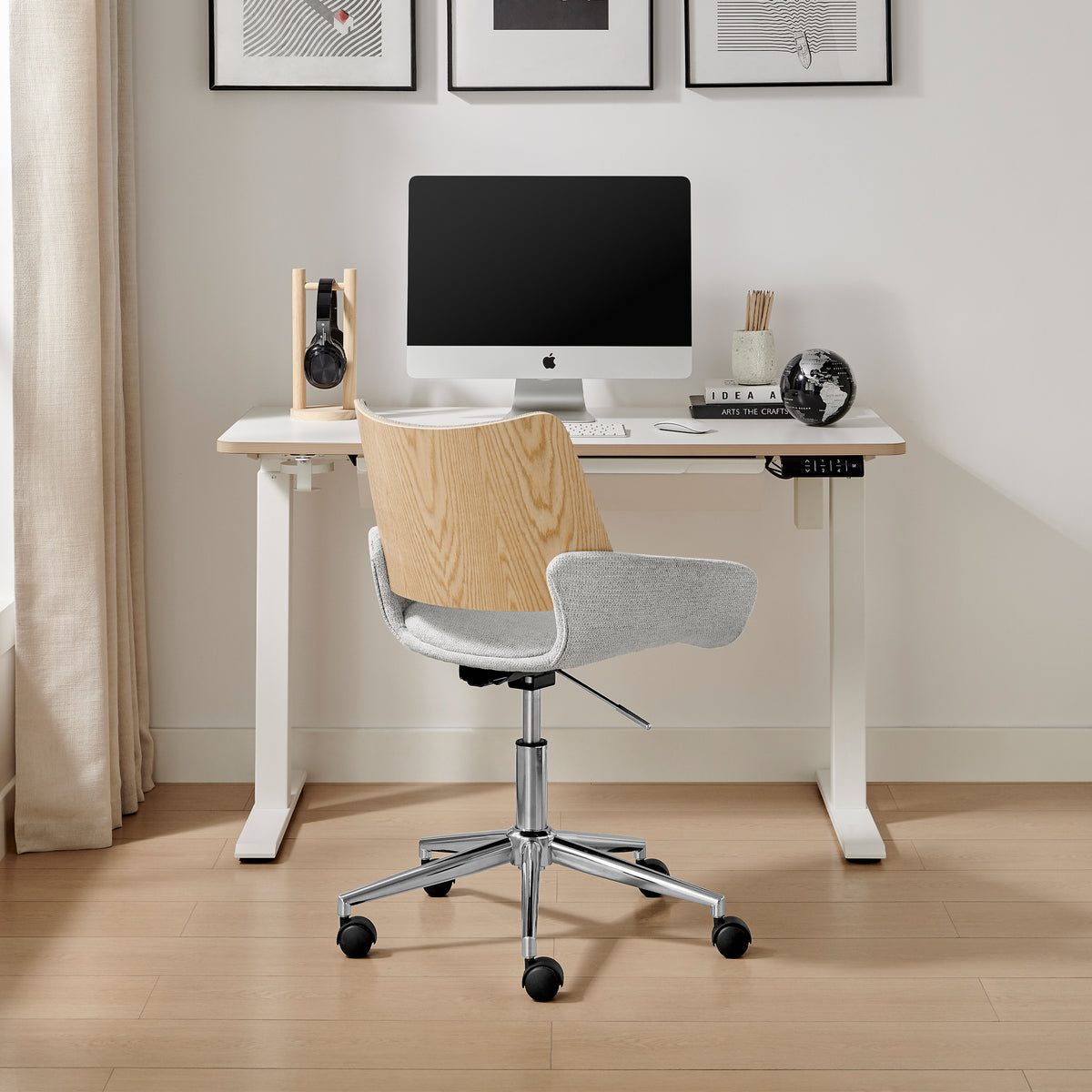 Koble Tove Upholstered Swivel Office Chair from Roseland Furniture