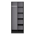 Hudson Tall Open Shelf Unit in Black by Roseland Furniture
