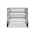 Hudson 2 Open Shelf Bedside in Grey from Roseland Furniture