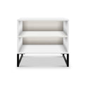 Hudson 2 Open Shelf Bedside in White from Roseland Furniture