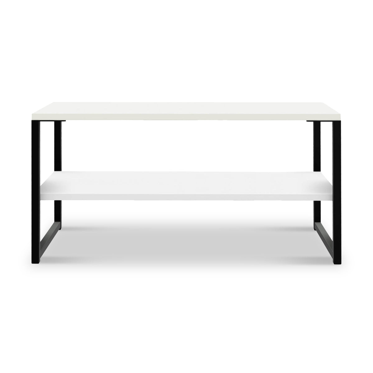Hudson White and Black Coffee Table from Roseland Furniture