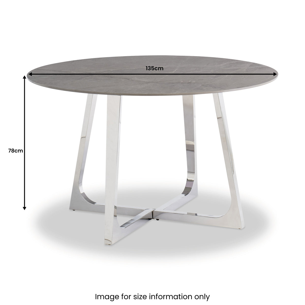 Attwood Grey 1.35m Round Dining Table from Roseland