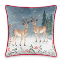 Ditsy Festive Reindeer 43x43 Cushion by Roseland Furniture