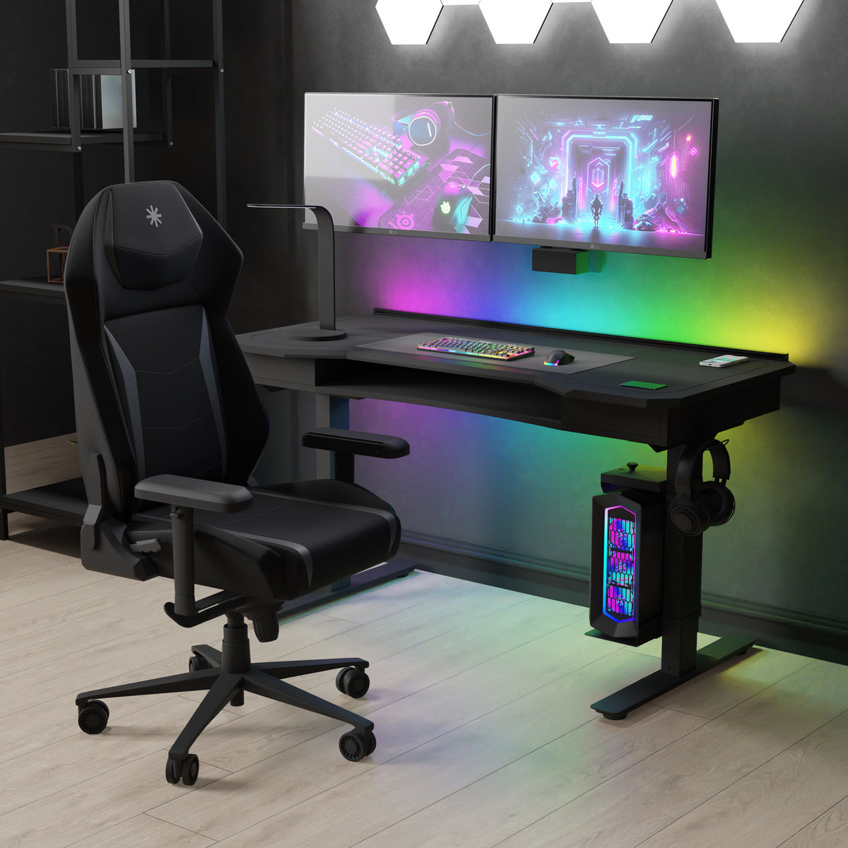 Koble Vortex Gaming Chair with Grey Accents for home office or bedroom