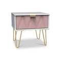 Geo 1 Drawer Bedside Table by Roseland Furniture