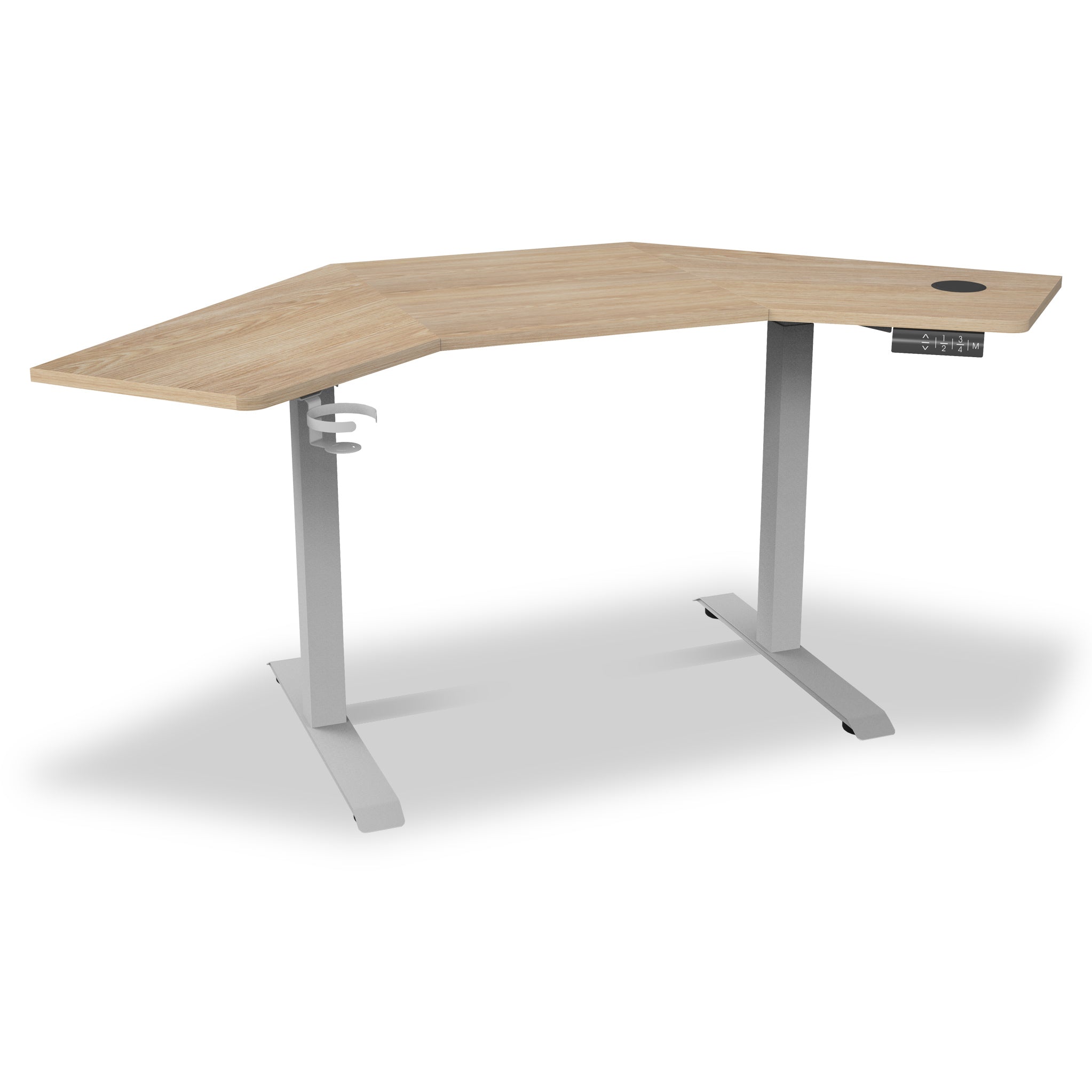 Electric height shop adjustable corner desk