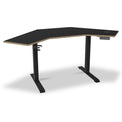 Gino Black Smart Electric Height Adjustable Corner Desk from Roseland Furniture