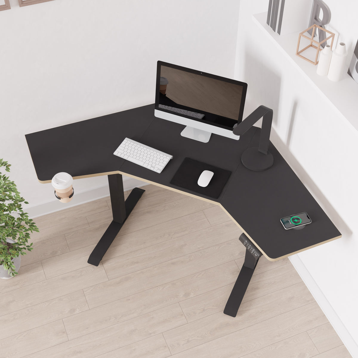 Koble Gino Smart Electric Height Adjustable Corner Desk | Roseland