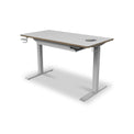 Gino White Smart Electric Height Adjustable Desk with Storage Drawer from Roseland Furniture