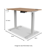 Koble Gino Compact 90cm Adjustable Smart Desk Ash from Roseland Furniture