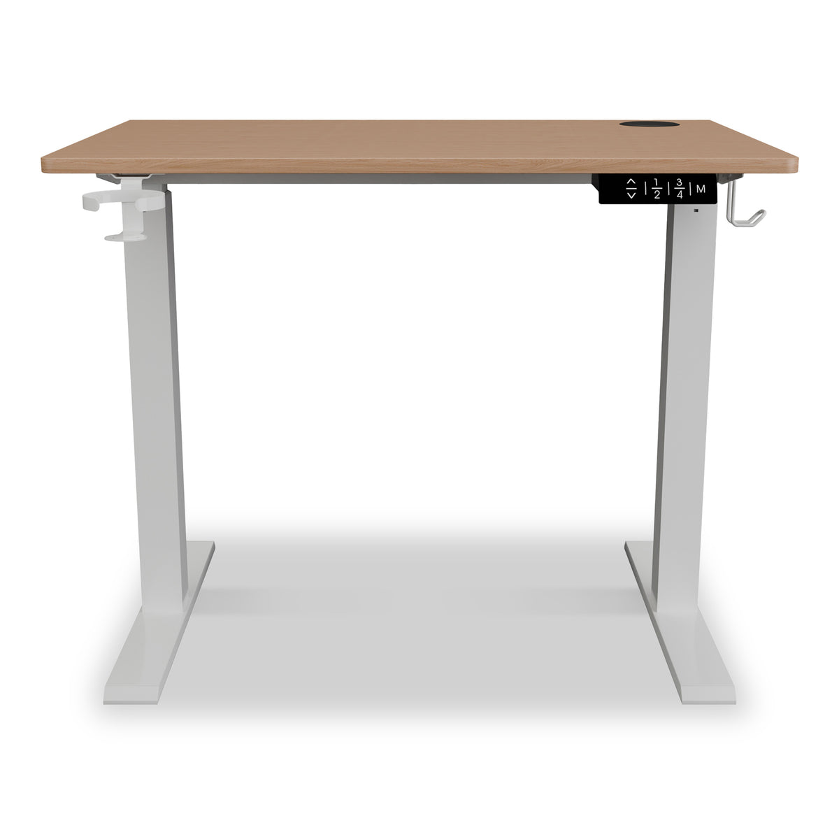 Koble Gino Compact 90cm Adjustable Smart Desk Ash from Roseland Furniture