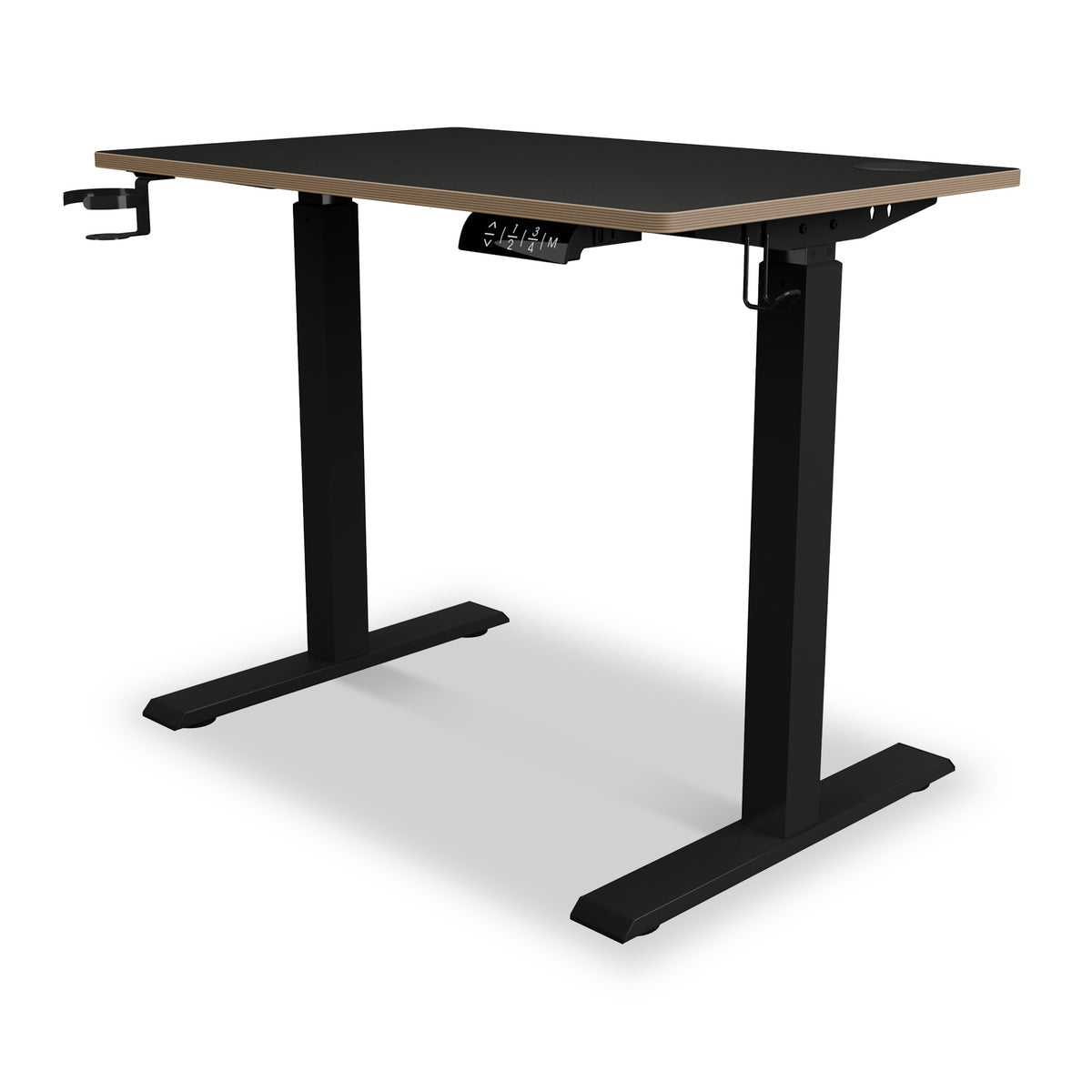 Koble Gino Compact 90cm Adjustable Smart Desk Black from Roseland Furniture