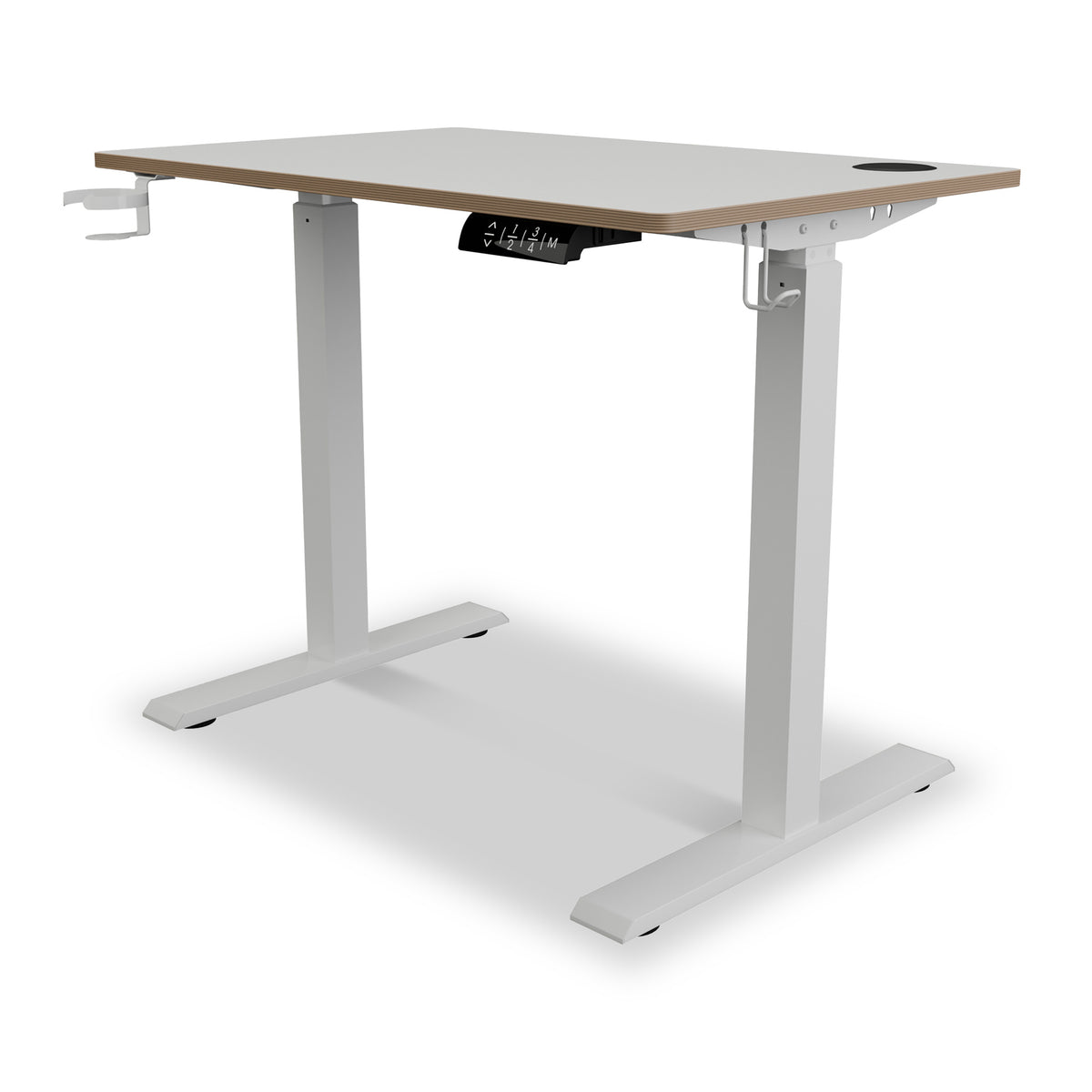 Koble Gino Compact 90cm Adjustable Smart Desk White from Roseland Furniture