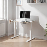 Koble Gino Compact 90cm Adjustable Smart Desk White from Roseland Furniture