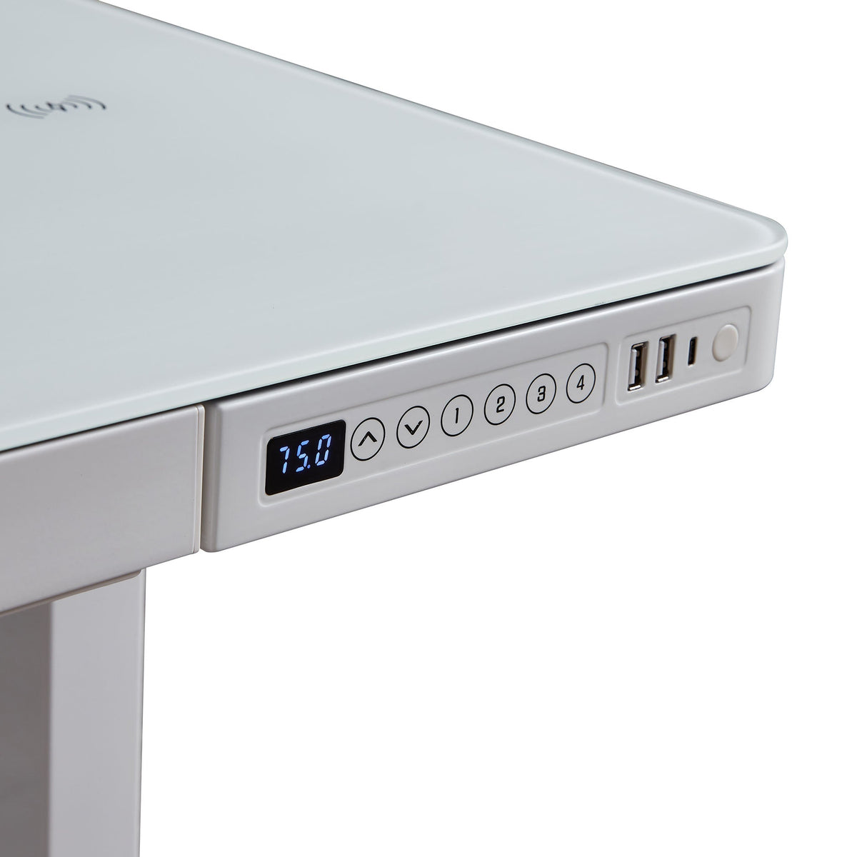 Koble Juno Smart Electric Height Adjustable Desk with Wireless Charging from Roseland Furniture