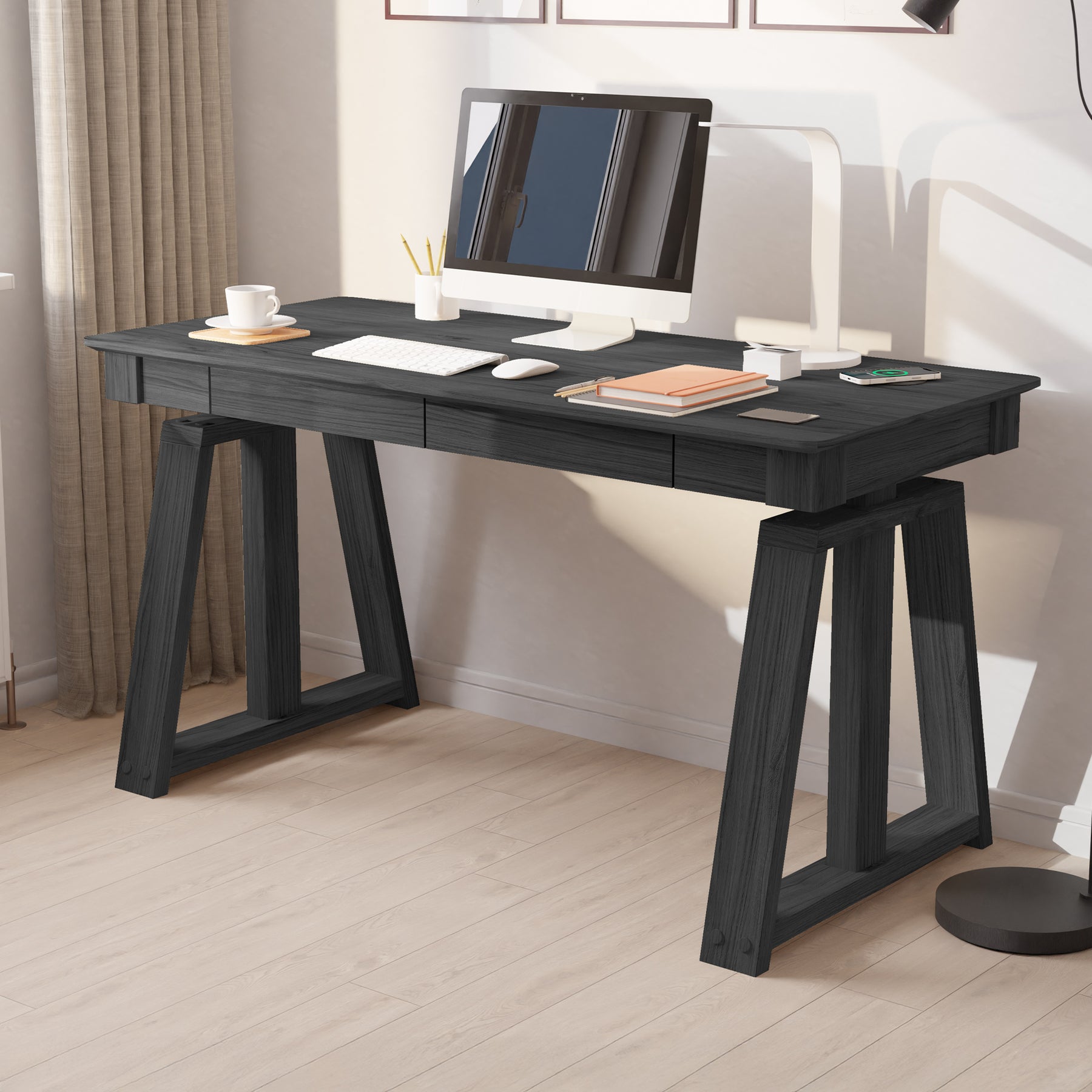 Koble Nora High Adjustable Desk with 2 Storage Drawers from Roseland Furniture