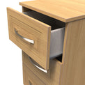 Kilgarth Modern Oak 3 Drawer Bedside by Roseland Furniture