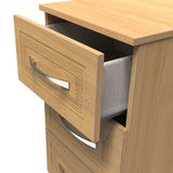 Kilgarth Modern Oak 3 Drawer Bedside by Roseland Furniture