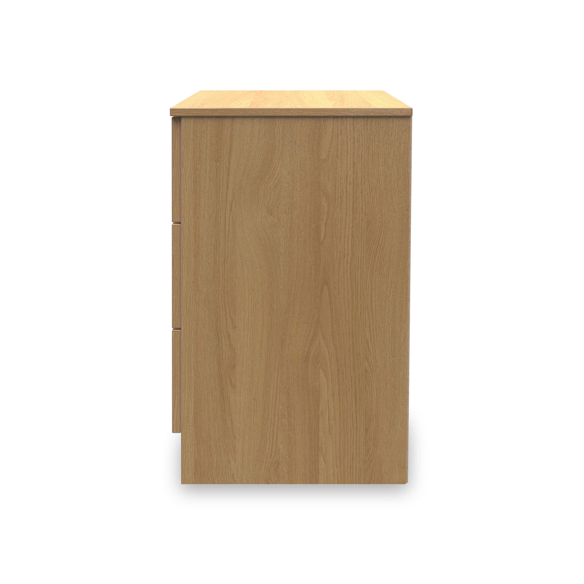 Kilgarth Modern Oak 3 Drawer Bedside Angle by Roseland FurnitureKilgarth Modern Oak 3 Drawer Bedside by Roseland Furniture