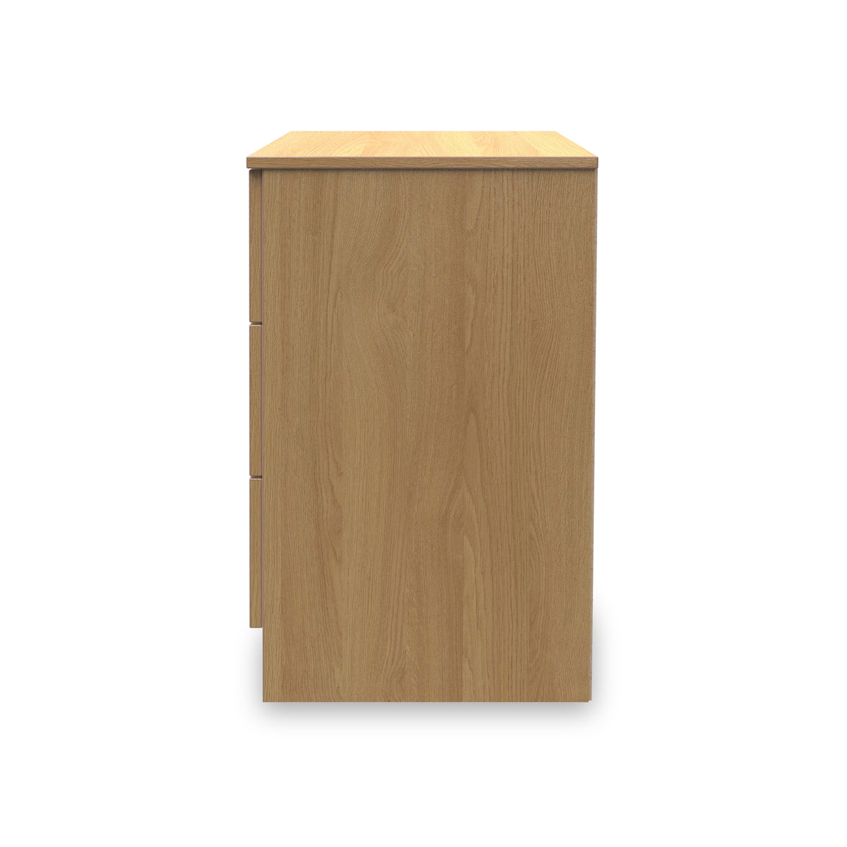 Kilgarth Modern Oak 3 Drawer Bedside with Wireless Charging by Roseland Furniture