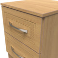 Kilgarth Modern Oak 2 Drawer Bedside Table by Roseland Furniture