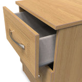 Kilgarth Modern Oak 2 Drawer Bedside Table by Roseland Furniture