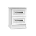 Kilgarth White 2 Drawer Bedside Table by Roseland Furniture