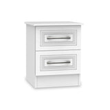 Kilgarth White 2 Drawer Bedside Table by Roseland Furniture