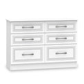 Kilgarth White 6 Drawer Wide Chest by Roseland Furniture
