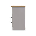 Talland Taupe 1 Door Bedside Cabinet with Oak Top