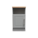 Talland Grey 4 Piece Bedroom Set with Oak Tops