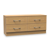 Killgarth Oak 4 Drawer Low Storage Unit from Roseland Furniture