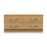 Killgarth Oak 4 Drawer Low Storage Chest of Drawers