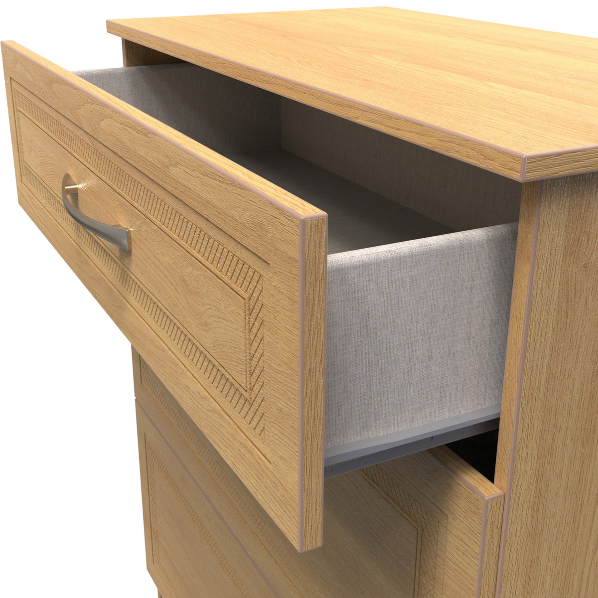 Kilgarth Modern Oak 3 Drawer Deep Chest by Roseland Furniture