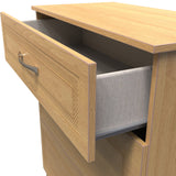 Kilgarth Modern Oak 3 Drawer Deep Chest by Roseland Furniture